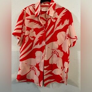 Matteau 100% Silk Printed Short Sleeve Shirt XS EU 34